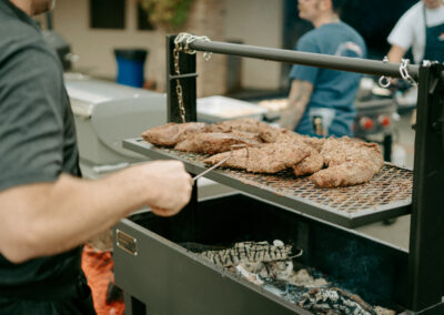 Person barbecuing